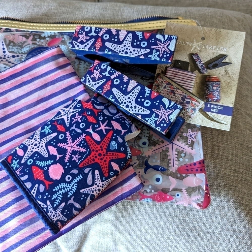 NWT Salty Starfish Exclusively at Paper Store 5 Piece Beach Day Essential Set - Picture 3 of 6